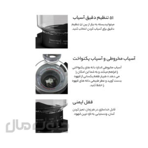آسیاب قهوه بیسمارک مدل رنگ مشکی BM-4473