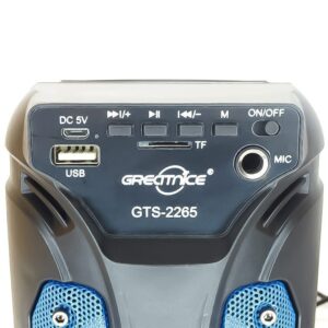 اسپیکر بلوتوثی قابل حمل میکروفون‌دار مدل GTS-2265