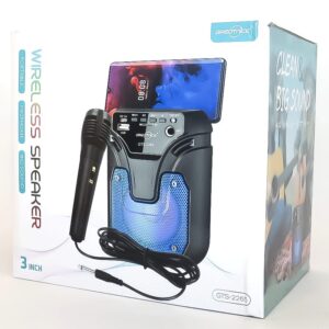 اسپیکر بلوتوثی قابل حمل میکروفون‌دار مدل GTS-2265